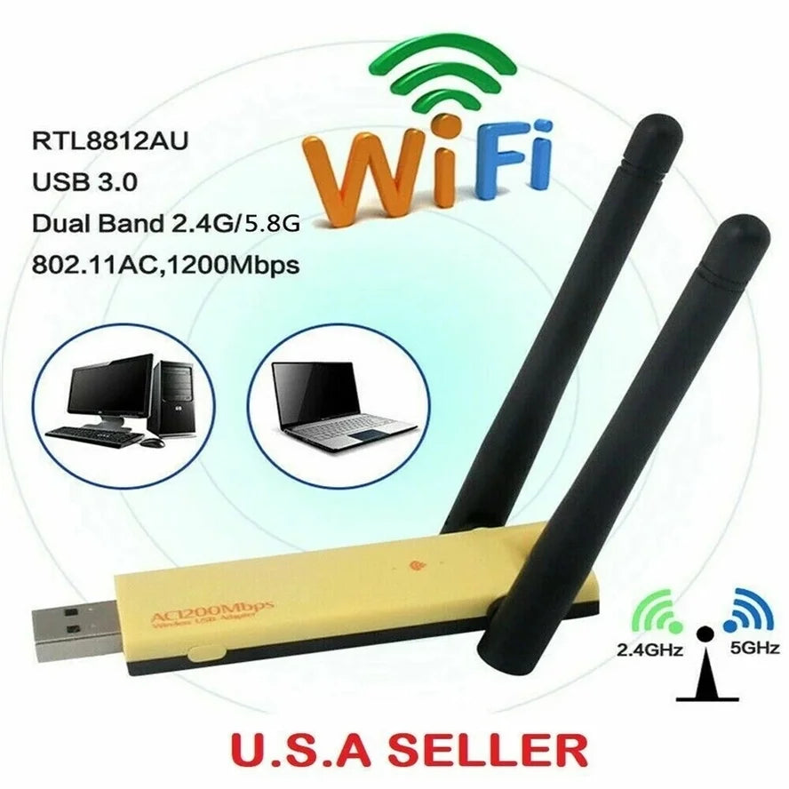 Realtek RTL8812AU/RTL8812BU Dual Band 1200mbps Wireless USB Wifi