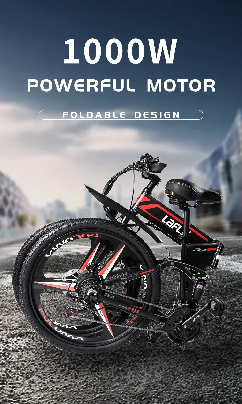 LAFLY R3 1000W National Standard Electric Bicycle Folding