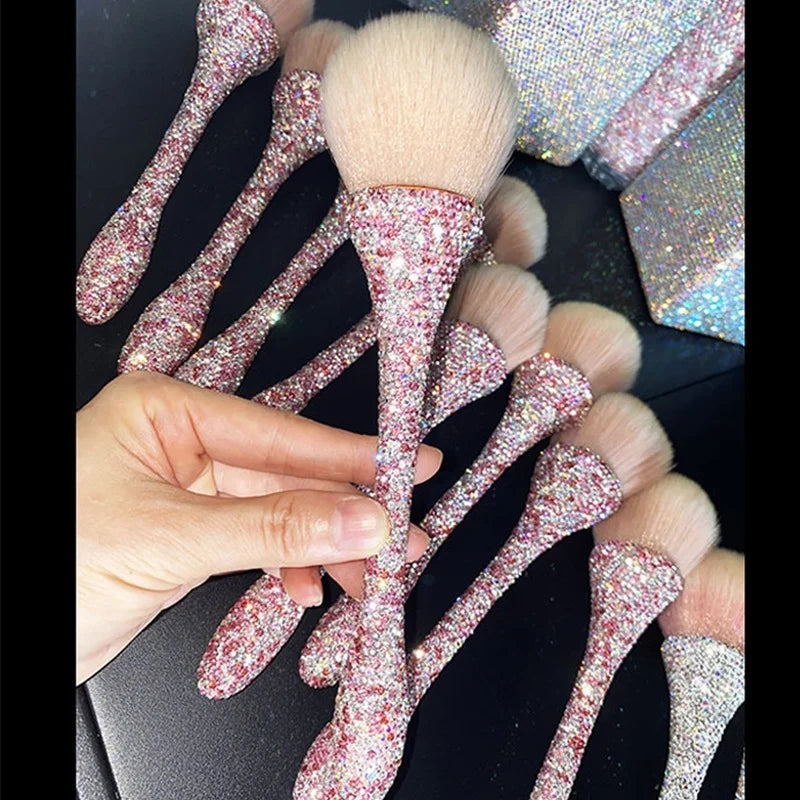 Gold Diamond Makeup Brushes Cosmetic Makeup Brushes Set
