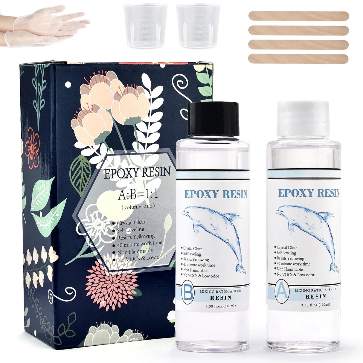 1:1 AB Crystal Epoxy Resin Glue Kit With