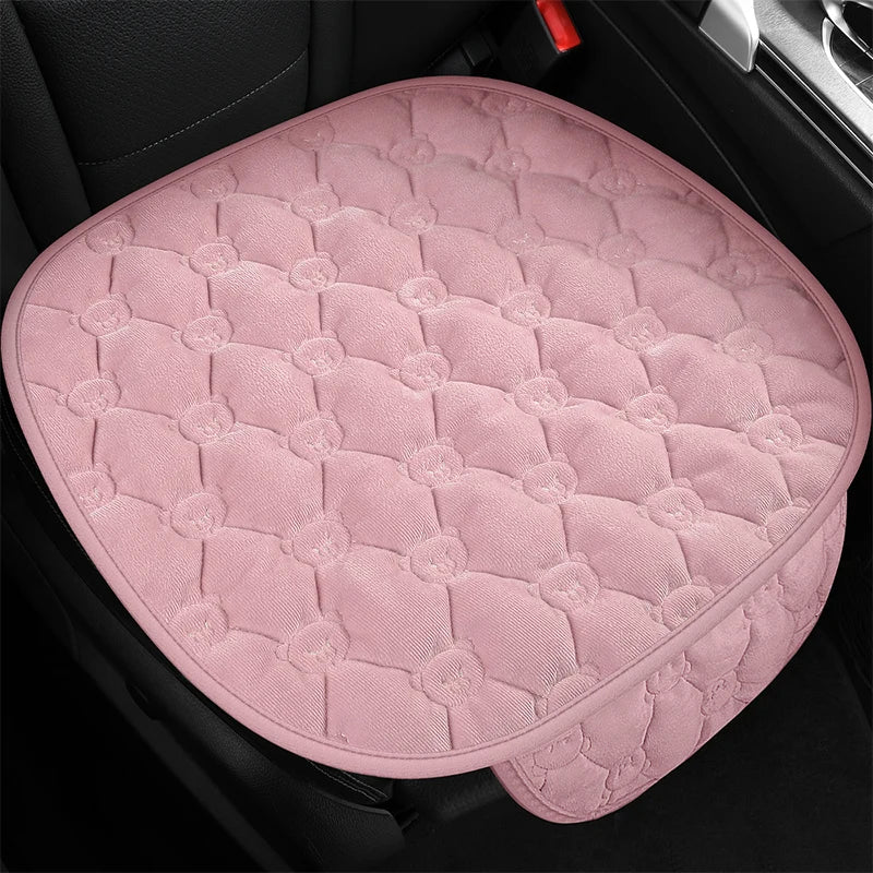 Winter short plush car single piece seat cushion