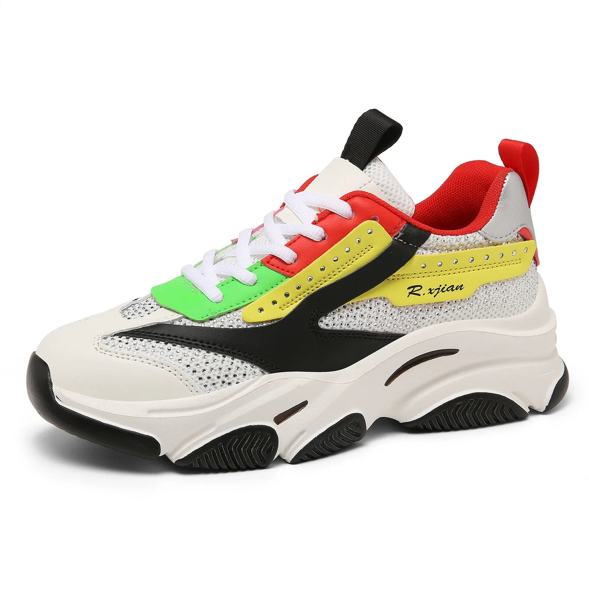 Women's thick sole running shoes, Fashionable hot diamond