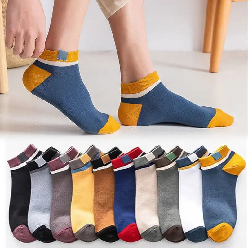 10Pairs Men's Spring Summer Sports Thin Socks Breathable