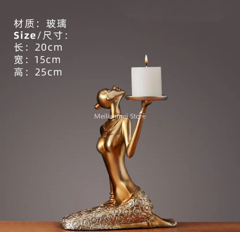 Nordic home decoration Gold candle holder Living Room