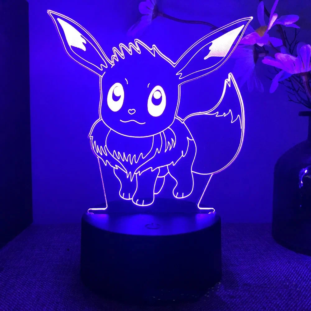 Pokemon Pikachu Charizard Anime Figures 3D Led Night