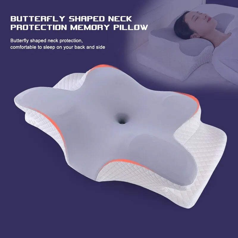 Memory Foam Pillows Butterfly Shaped Relaxing Cervical Slow