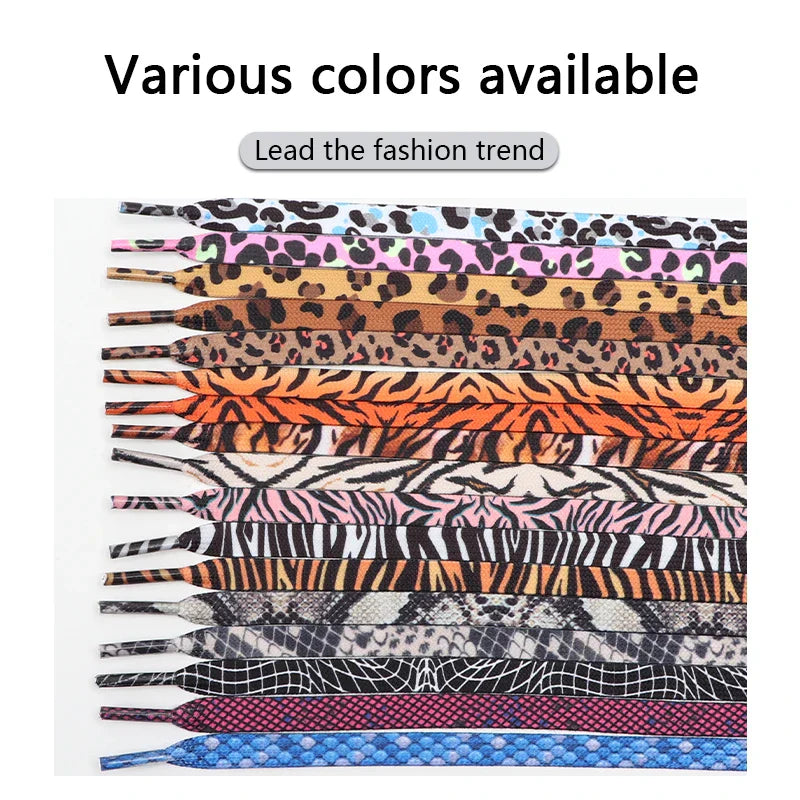 Animal Pattern Shoelaces Flat AF1AJ Sneakers Shoe laces