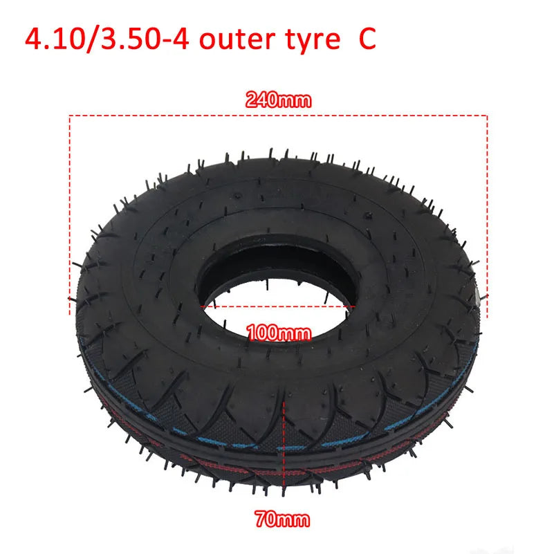 4.10/3.50-4 Tire & Inner Tube for Electric Tricycles & Scooters