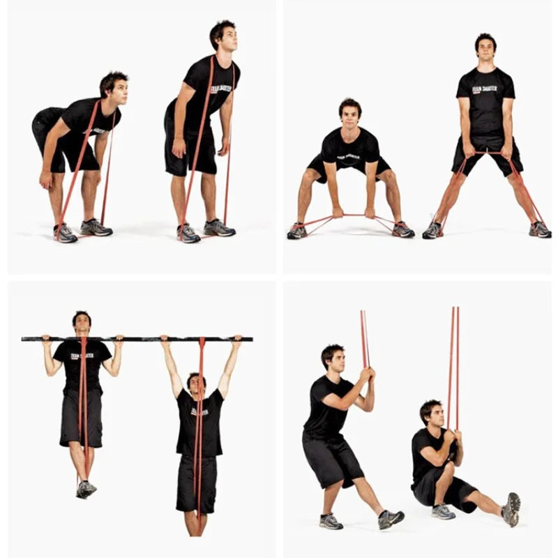 Resistance Bands Exercise Elastic Natural latex Workout Ruber