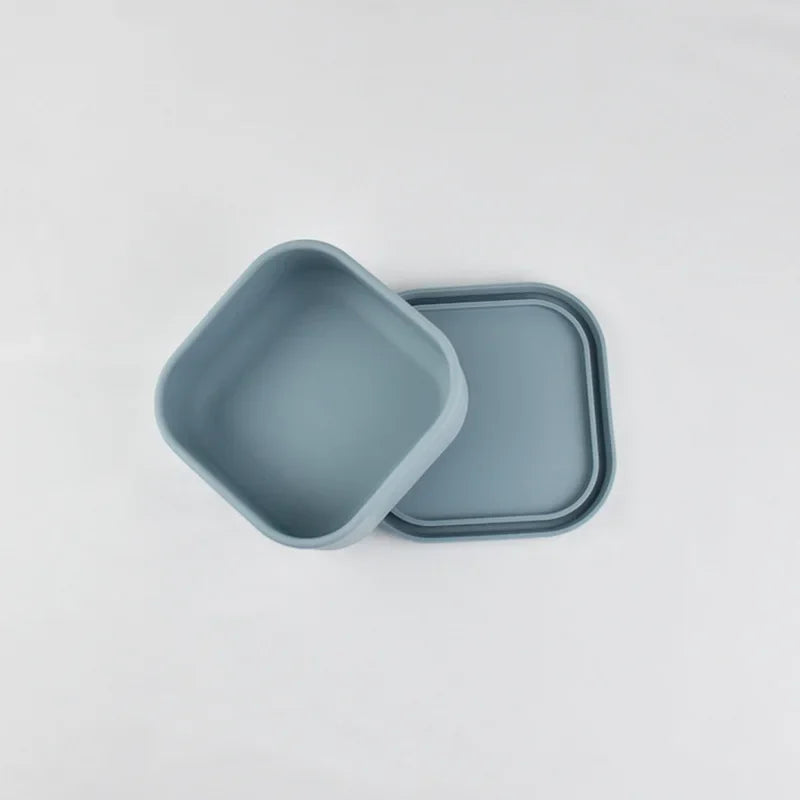 Silicone Food Container Portable Bento Lunch Box Microware