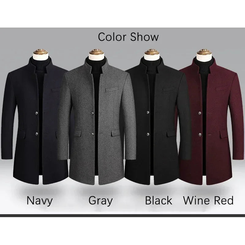 BROWON Brand Business Casual Trench Coat Men Chinese