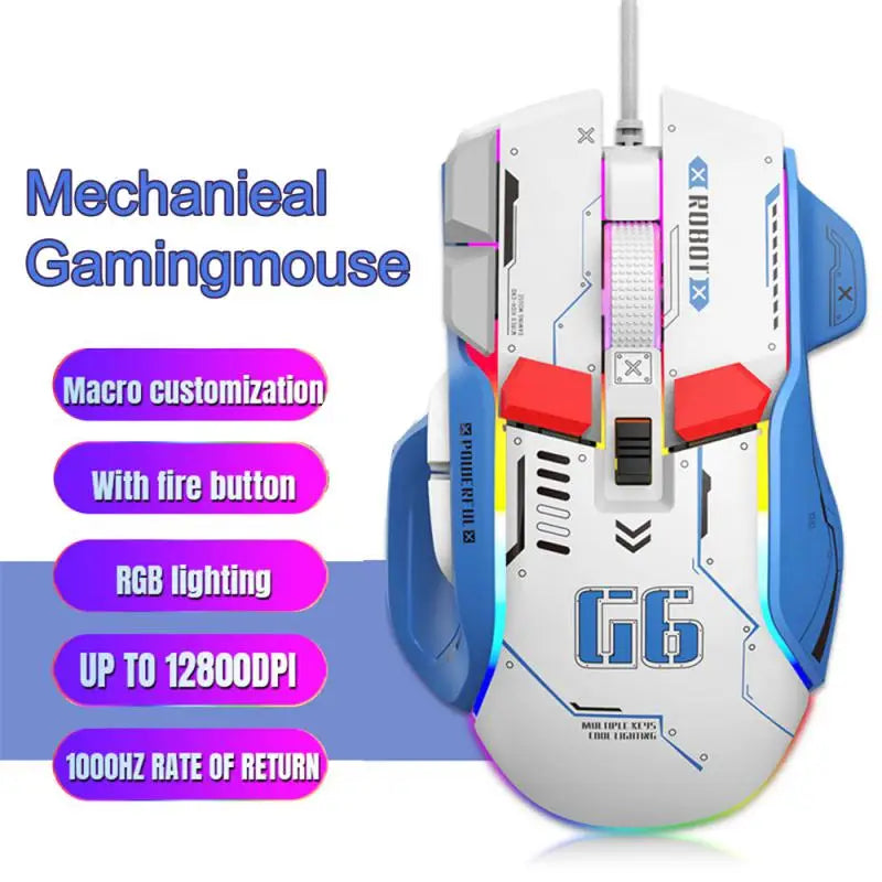 RYRA Rechargeable Bluetooth Wireless Mouse Gaming Mouse 12-Key