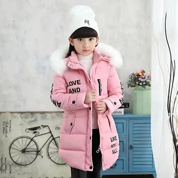Big Size Winter Girls Jackets Keep Warm Thicken