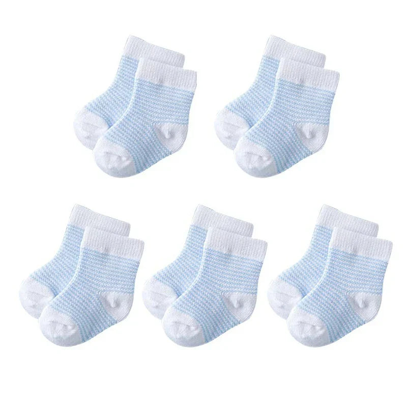 1 Pairs Sets 06M Baby Blue Striped Socks