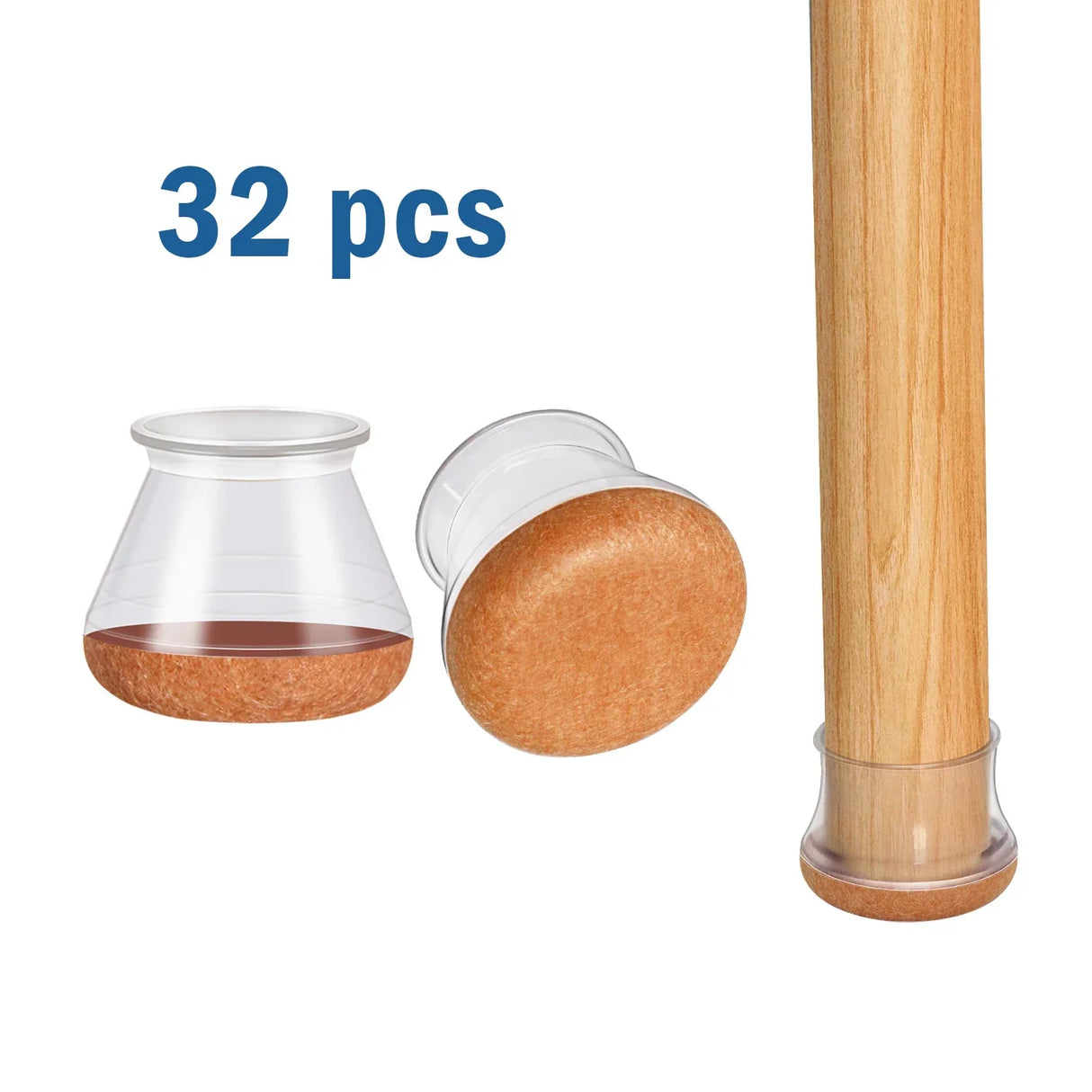 32 Pcs Chair Leg Floor Protectors for Hardwood