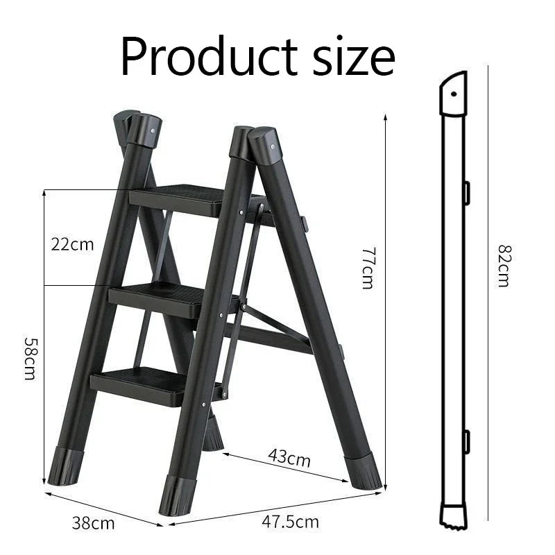 Thickened Metal Folding Ladder Multifunction Household Ladder Stool
