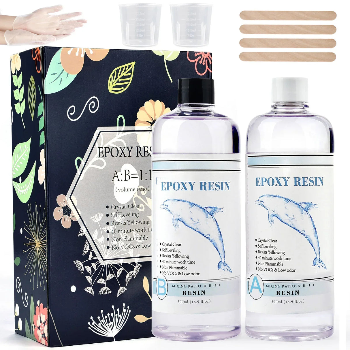 1:1 AB Crystal Epoxy Resin Glue Kit With