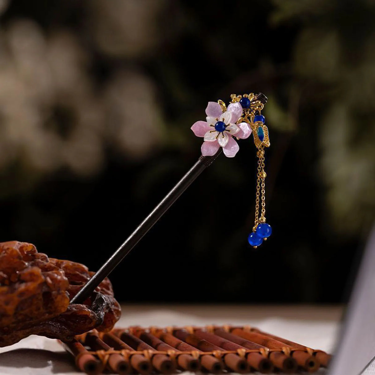 Chinese Hanfu Hair Stick Forks For Women Flower