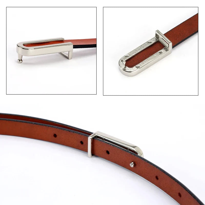 New Fashion Women's Genuine Leather Belts Design Thin
