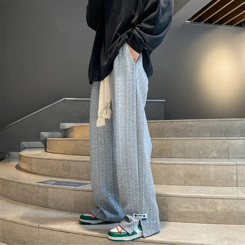 Men High Street Sweatpants Fashion Loose Casual Side