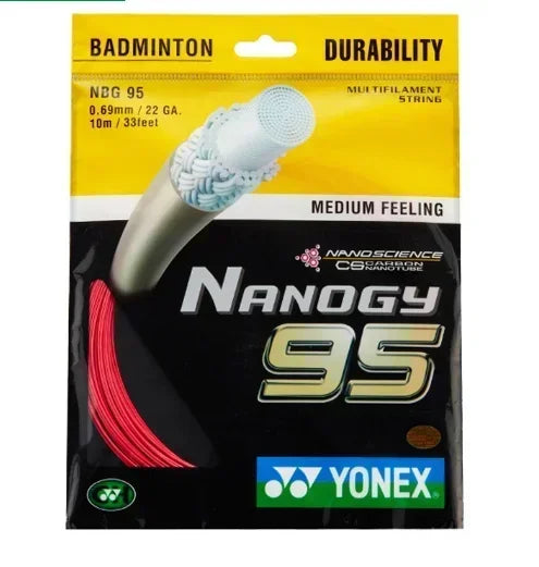 YONEX Badminton String Yonex BG95(0.69mm)NBG95 badminton Racket String BG95 Nanogy for Medium Feeling