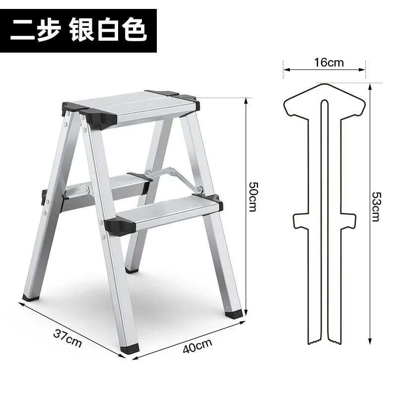 Multifunctional High Stools Kitchen Aluminum Alloy Herringbone Ladder