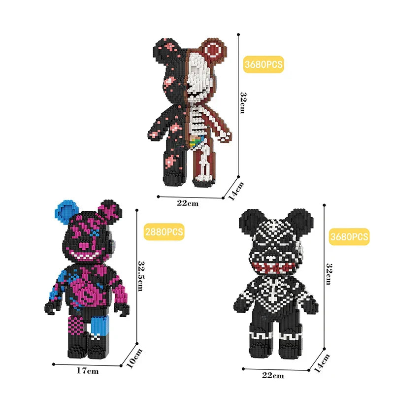 Cartoon Mini Love Violent Bear Bearbrick Colour Model
