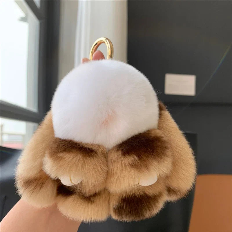 Plush Toy Bunny Real Natural Rex Rabbit Fur