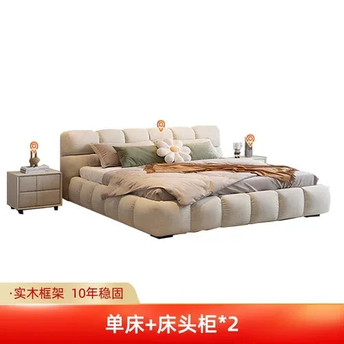 Modern Whitr Set Bed Soft Wood Small Large