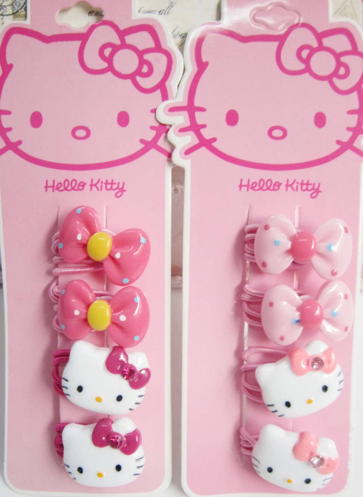4pcs Sanrio Hello Kitty Children's Hairpin Hair Rope