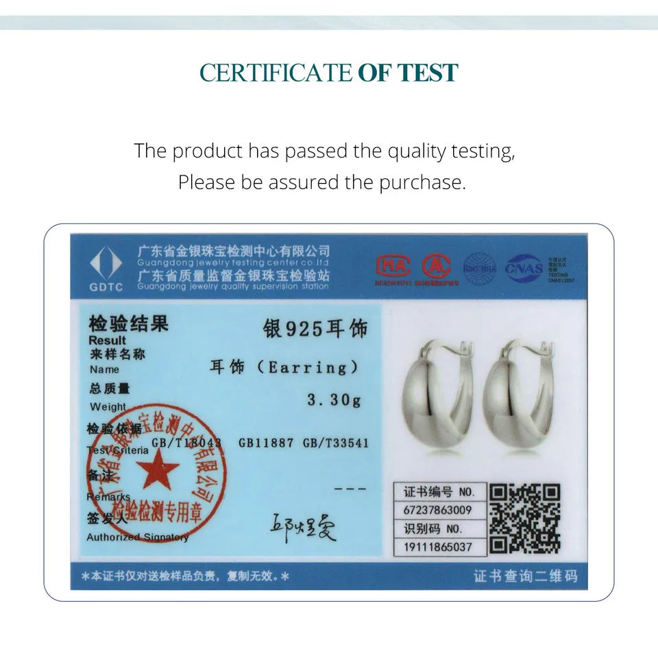 BAMOER White Gold Plated Chunky Small Hoop Earrings,