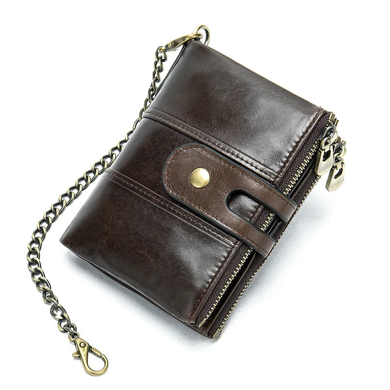 2024 Men’s RFID Genuine Leather Wallet