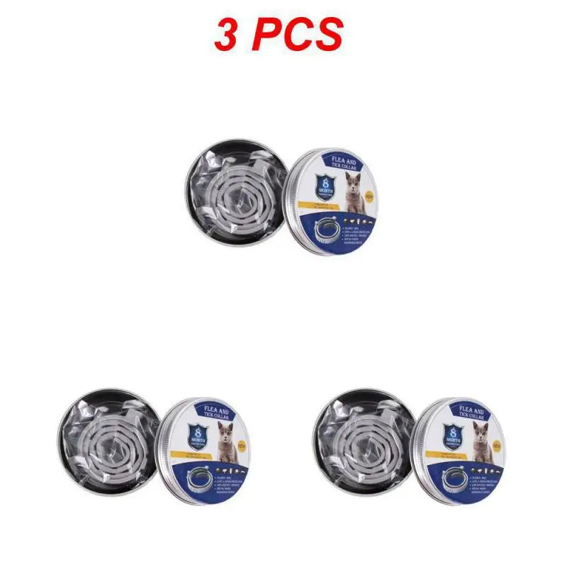 1/2/3PCS Adjustable Dog & Cat Collar Flea &