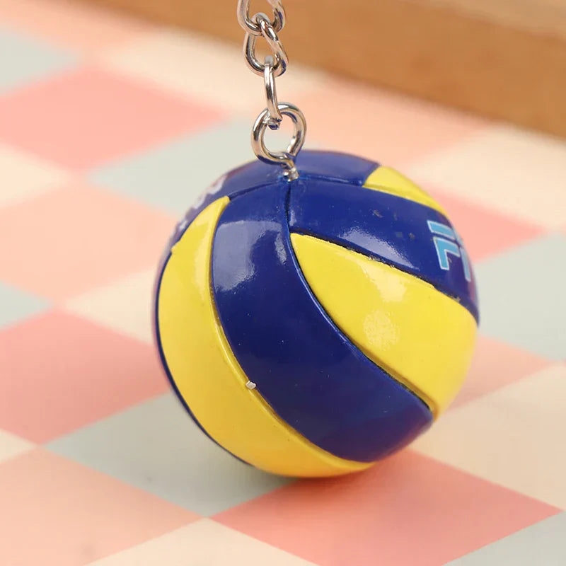 1xFashion PVC Volleyball Keychain Ornaments Business Volleyball Gifts
