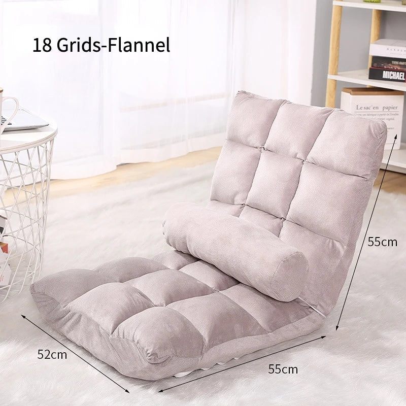 Portable Floor Chair Legless Tatami Chair with Back