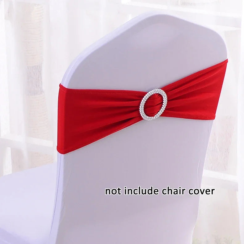50pcs/lot Stretch Lycra Spandex Chair Covers Bands With