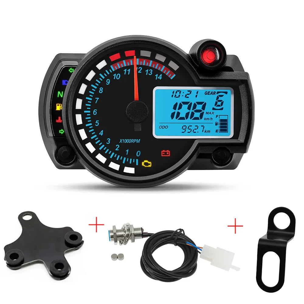 2023 Universal LCD Digital Motorcycle Speedometer