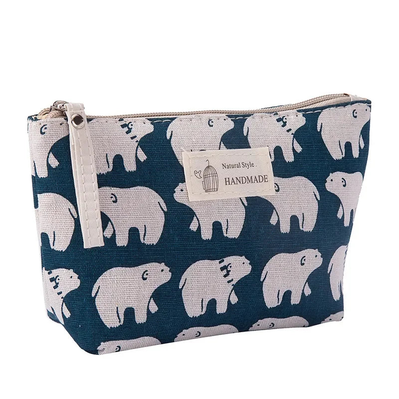 Women Travel Cosmetic Makeup Toiletry Bag Organizer Animal