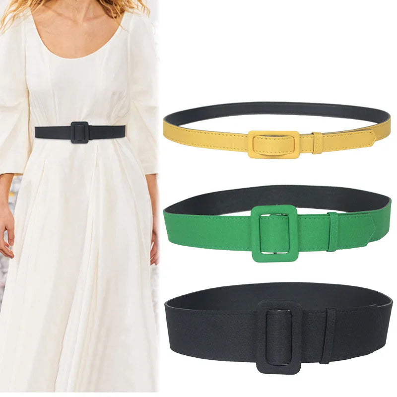Width 2cm/4cm/6cm Women's Belt Fashion Casual Simple All-match