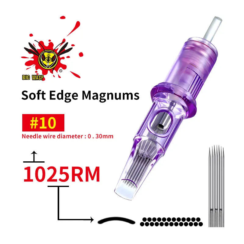 BIGWASP Purple Cartridge Tattoo Needles RM Professional Disposable