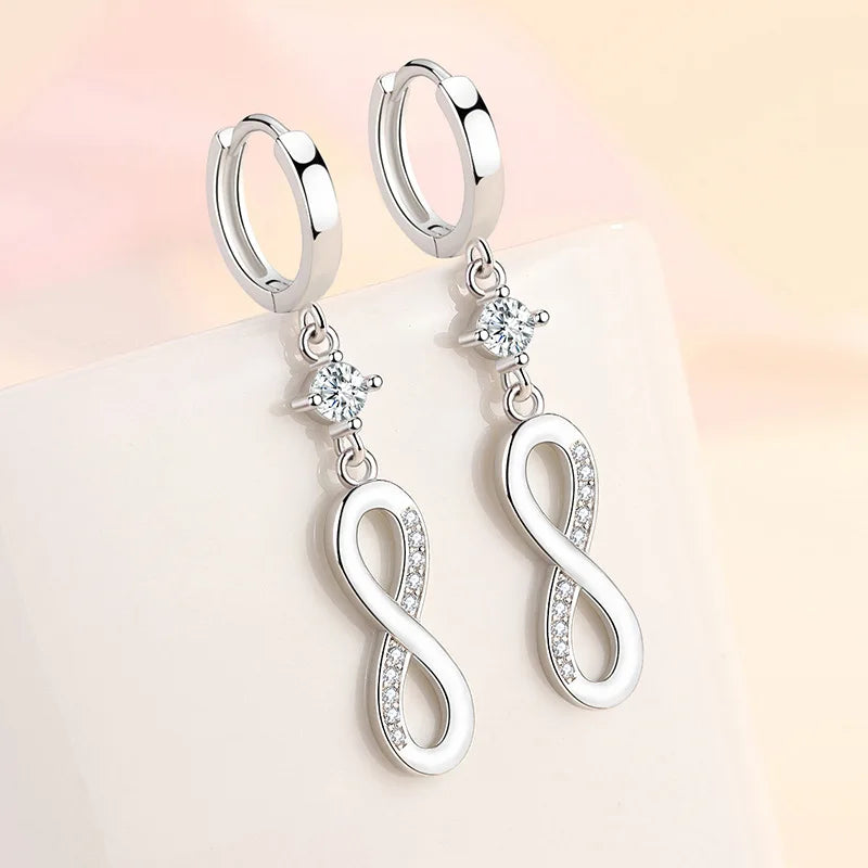 Trendy Female Wedding Jewelry 925 Sterling Silver Needle