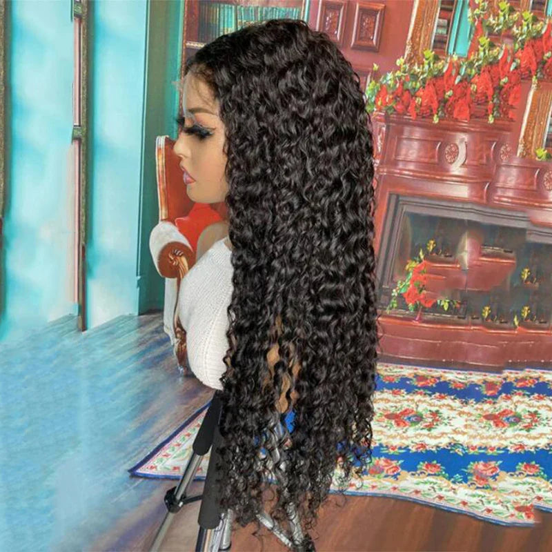 180% Density Black Glueless Soft 26Inch Long Kinky