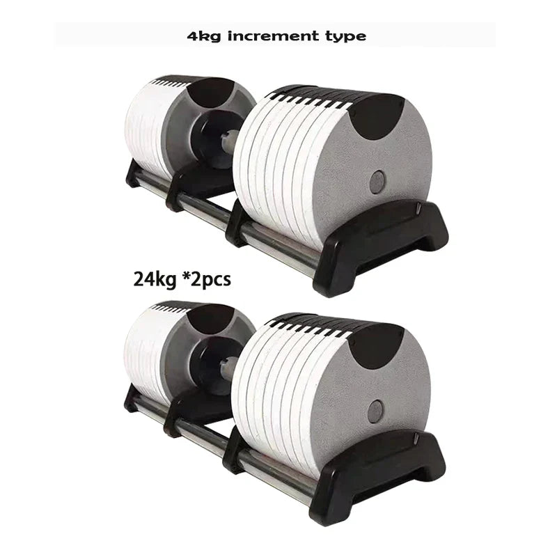 Adjustable Iron Steel Dumbbell, Weight Disc, 1 Second