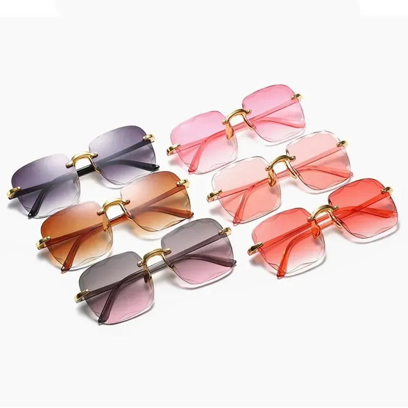 2024 New Frameless Cut Edge Sunglasses Fashion Summer