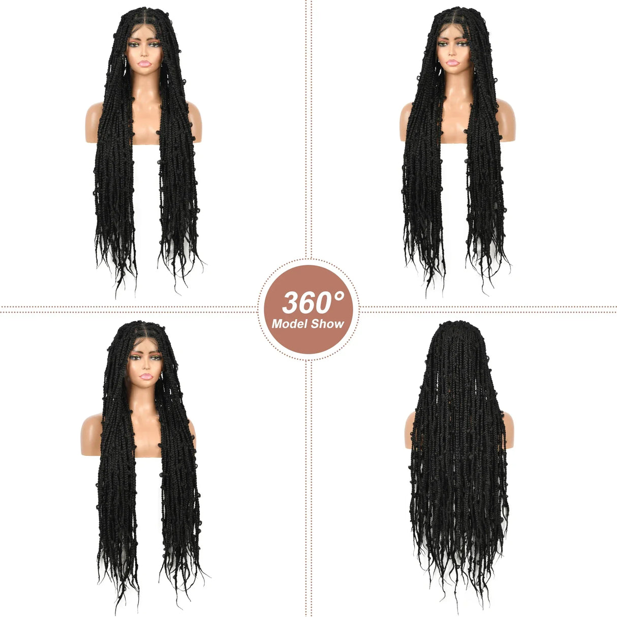 Kalyss 36" Square Knotless Butterfly Box Braided Wigs