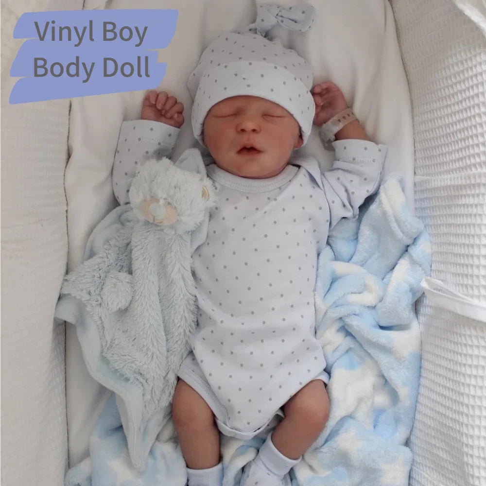 43CM Reborn Baby Doll Silicone Vinyl Cloth Preemie