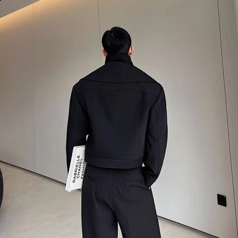 NOYMEI Short Coat Black Deconstructed Design Black Short