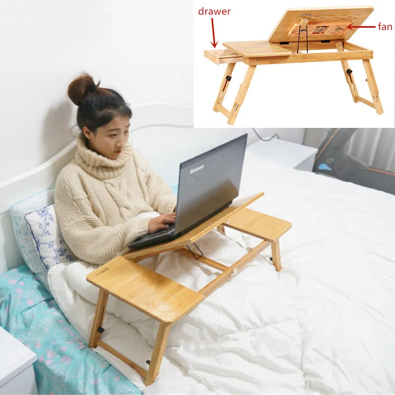 Cooling Fan Laptop desk Portable Adjustable Foldable Computer