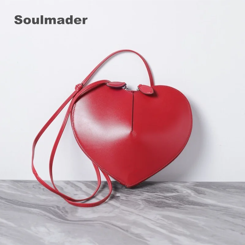Heart bag women designer cute red black color