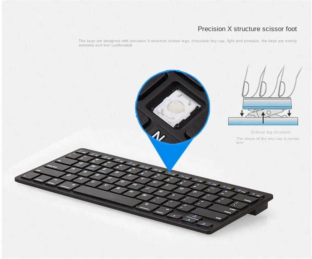 Mini Wireless Keyboard Portable Bluetooths PC Tablet Smart